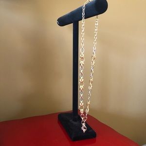 C Wonder Gold and Silver Chain Necklace